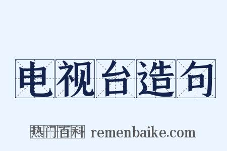 电视台造句是什么意思的图片